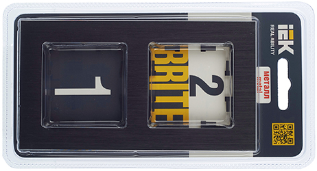 рамка 2-постовая IEK РУ-2-1-БрЧ Brite - упаковка