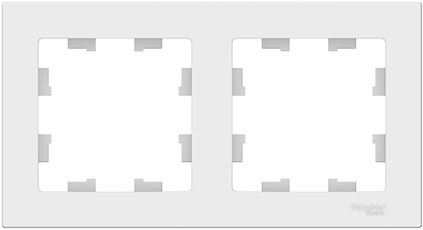 рамка 2-постовая Systeme Electric AtlasDesign, лотос - внешний вид