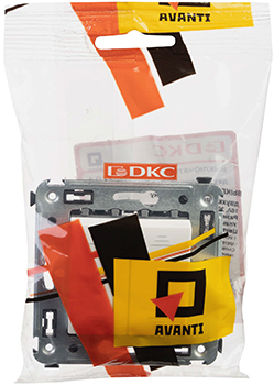 выключатель 2-клавишный DKC Avanti, цвет белое облако - упаковка