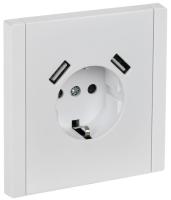 купить Фортепиано белый розетка скрытая 1-мест заземление шторки USB А+А IP20  в Ухте Фортепиано белый розетка скрытая 1-мест заземление шторки USB А+А IP20