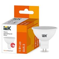 купить Лампа свд 220В GU5.3 5Вт 3000К 450лм MR16 матовая IEK  в Ухте Лампа свд 220В GU5.3 5Вт 3000К 450лм MR16 матовая IEK