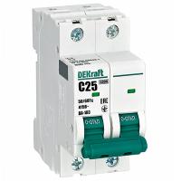 Автомат 2Р 25А C 6кА ВА-103 DEKraft 