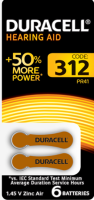 купить Батарейка дисковая ZA312 BL6 Duracell слуховой аппарат в Ухте Батарейка дисковая ZA312 BL6 Duracell слуховой аппарат