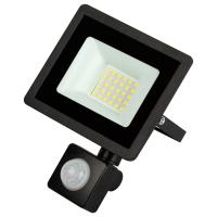 Прожектор свд 30Вт 6500К 2400лм черный датчик движения IP44 120° ЭРА 