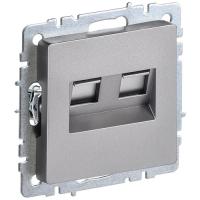 BRITE Роз. комп. 2-ая RJ45 кат.5E РК10-2-БрС сталь IEK