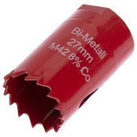 Коронка биметаллическая 27мм М42 8% Co металл/пластик/дерево