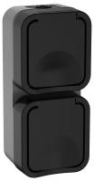 купить TORS Розетка 2-ая с з/к кр. верт. 16А IP55 TS132 графит IEK в Ухте TORS Розетка 2-ая с з/к кр. верт. 16А IP55 TS132 графит IEK
