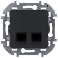 купить Инспириа антрацит розетка RJ45 8(8) скрытая 2-ая cat5e в Ухте Инспириа антрацит розетка RJ45 8(8) скрытая 2-ая cat5e