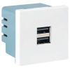 купить Розетка кабель-канал USB A+A 2-ая 2мод белый EKF С-лайн в Ухте Розетка кабель-канал USB A+A 2-ая 2мод белый EKF С-лайн