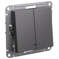 купить Атлас базальт выключатель 2кл с подсветкой скрытая 10А IP20  в Ухте Атлас базальт выключатель 2кл с подсветкой скрытая 10А IP20