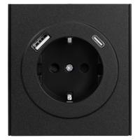 купить MIELE STRONG Розетка 1-ая с/з с/у з/ш 16А с USB A+C быстрой зарядки 5В/3А антрацит KRANZ в Ухте MIELE STRONG Розетка 1-ая с/з с/у з/ш 16А с USB A+C быстрой зарядки 5В/3А антрацит KRANZ
