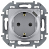 купить Инспириа алюминий розетка со встроенным USB скрытая 1-мест заземление IP20  в Ухте Инспириа алюминий розетка со встроенным USB скрытая 1-мест заземление IP20