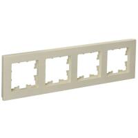 купить Брайт бежевый рифленый рамка 4-ая универсально  в Ухте Брайт бежевый рифленый рамка 4-ая универсально
