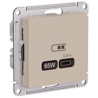 купить Атлас песочный розетка USB скрытая 2-ая тип-C заряд 65Вт в Ухте Атлас песочный розетка USB скрытая 2-ая тип-C заряд 65Вт