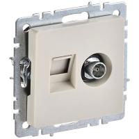 купить Брайт бежевый розетка RJ45+TV оконечная скрытая 2-ая  в Ухте Брайт бежевый розетка RJ45+TV оконечная скрытая 2-ая