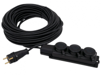 купить Удлинитель 3-мест 30м КГ 3*1,5 черный  IP44 PlexUp  в Ухте Удлинитель 3-мест 30м КГ 3*1,5 черный  IP44 PlexUp