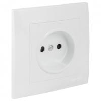 купить Валенсия белый розетка скрытая 1-мест шторки IP20  в Ухте Валенсия белый розетка скрытая 1-мест шторки IP20
