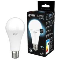 купить Лампа светодиодная 220В Е27 22Вт 4100К 2000лм стандарт A70 матовая Gauss Black в Ухте Лампа светодиодная 220В Е27 22Вт 4100К 2000лм стандарт A70 матовая Gauss Black