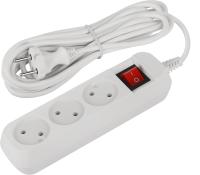 купить Удлинитель 3-мест 5м ПВС 2*0,75 белый выкл PlexUp   в Ухте Удлинитель 3-мест 5м ПВС 2*0,75 белый выкл PlexUp