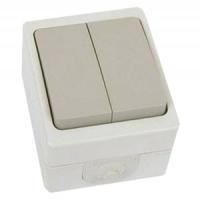 купить Вуокса серый выключатель 2кл открытая 10А IP54  в Ухте Вуокса серый выключатель 2кл открытая 10А IP54