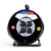 купить Удлинитель 4-мест 50м КГ 3*2,5 черный катушка металл IP44 PlexUp 4000Вт в Ухте Удлинитель 4-мест 50м КГ 3*2,5 черный катушка металл IP44 PlexUp 4000Вт