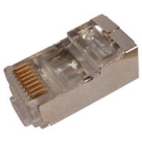 купить Разъем Jack компьютерный RJ45 8(8) Cat5e прозрачный экран 7шт в Ухте Разъем Jack компьютерный RJ45 8(8) Cat5e прозрачный экран 7шт