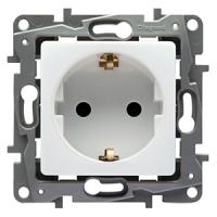 купить Этика белый розетка скрытая 1-мест заземление IP20  в Ухте Этика белый розетка скрытая 1-мест заземление IP20