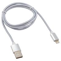 купить Кабель USB Lightning для Apple 1м серебристый 2,4А Rexant в Ухте Кабель USB Lightning для Apple 1м серебристый 2,4А Rexant
