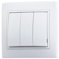 Мира выключатель скрытая белый 3кл 10А IP20 