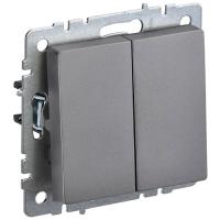BRITE Выключ. 2-кл. прох. 10А ВС10-2-6-БрС сталь IEK