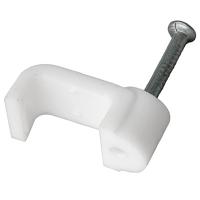 купить Скоба прямоугольная 12мм пластик  Rexant 50шт в Ухте Скоба прямоугольная 12мм пластик  Rexant 50шт