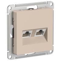 купить Атлас песочный розетка RJ45 скрытая 2-ая  в Ухте Атлас песочный розетка RJ45 скрытая 2-ая
