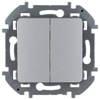 купить Инспириа алюминий выключатель 2кл скрытая 10А IP20  в Ухте Инспириа алюминий выключатель 2кл скрытая 10А IP20