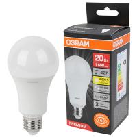 Лампа светодиодная Е27 20Вт 3000К 1600лм стандарт А70 матовая  Osram LED Value black