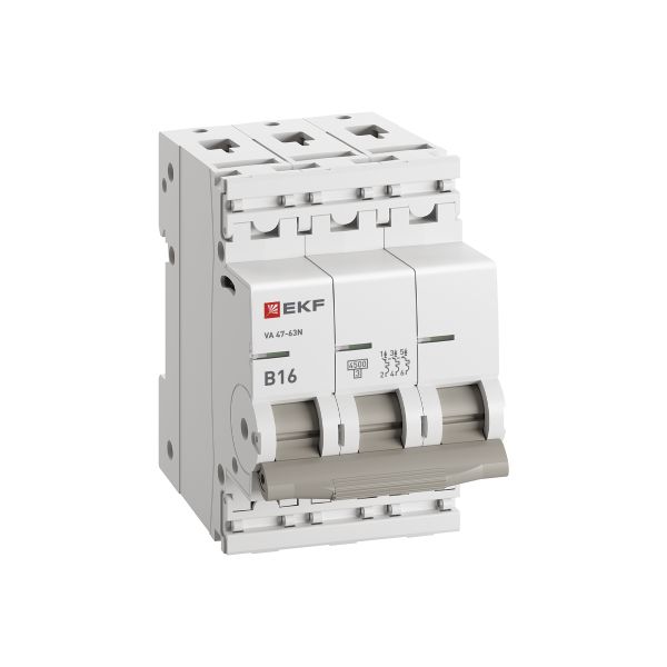 Автомат 3Р 16А B 4,5кА ВА47-63N EKF PROxima