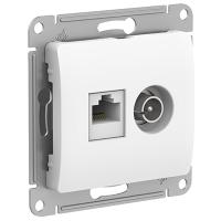 купить Глосса белый розетка RJ45+TV скрытая 2-ая   в Ухте Глосса белый розетка RJ45+TV скрытая 2-ая