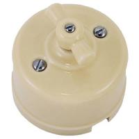 купить Болонь слоновая кость выключатель 1кл открытая 10А IP20 фарфор в Ухте Болонь слоновая кость выключатель 1кл открытая 10А IP20 фарфор