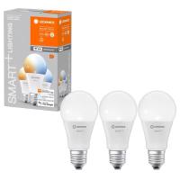 купить Лампа умная Е27 9Вт 2700-6500К 860лм A60 матовая диммер Ledvance SMART+ 3шт в упаковке в Ухте Лампа умная Е27 9Вт 2700-6500К 860лм A60 матовая диммер Ledvance SMART+ 3шт в упаковке