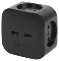 купить Разветвитель электрический ЭРА SP-4-USB-B на 4 розетки + 2xUSB 2400mA, без заземл 10А (черный)¶ в Ухте Разветвитель электрический ЭРА SP-4-USB-B на 4 розетки + 2xUSB 2400mA, без заземл 10А (черный)¶