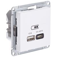 купить Атлас лотос розетка USB A+C скрытая 2-ая 45Вт в Ухте Атлас лотос розетка USB A+C скрытая 2-ая 45Вт
