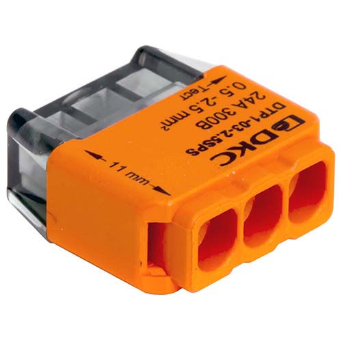Клемма 3*2,5мм2 компактная оранжевый DKC 12шт