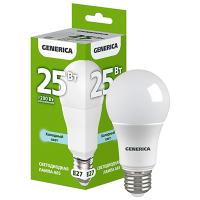 купить Лампа светодиодная 220В Е27 25Вт 6500К 2500лм стандарт A65 матовая GENERICA (IEK)  в Ухте Лампа светодиодная 220В Е27 25Вт 6500К 2500лм стандарт A65 матовая GENERICA (IEK)