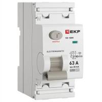 Выключатель дифференциального тока ВД-100N 2P 63А 30мА тип AC эл-мех 6кА PROXIMA EKF