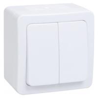 купить Гермес белый выключатель 2кл открытая 10А IP54  в Ухте Гермес белый выключатель 2кл открытая 10А IP54