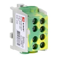 Клемма вводная DIN-рейка 35мм2 125А желто-зеленый  КСР с двойным замком