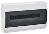 купить Бокс 18мод навесной белый черная прозрачная дверь IP41 ЩРН-П GENERICA (IEK)  в Ухте Бокс 18мод навесной белый черная прозрачная дверь IP41 ЩРН-П GENERICA (IEK)
