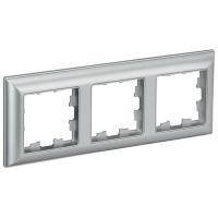 купить Брайт алюминий рамка 3-ая универсально  в Ухте Брайт алюминий рамка 3-ая универсально