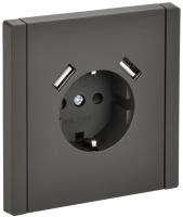 купить Фортепиано серый розетка скрытая 1-мест заземление шторки USB IP20 3,1А в Ухте Фортепиано серый розетка скрытая 1-мест заземление шторки USB IP20 3,1А
