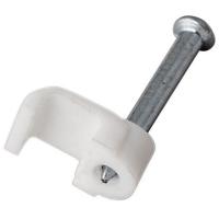 купить Скоба прямоугольная 10мм пластик  Rexant 50шт в Ухте Скоба прямоугольная 10мм пластик  Rexant 50шт