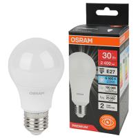 купить Лампа светодиодная 220В Е27 30Вт 6500К 2400лм стандарт A80 матовая Osram LED Value black в Ухте Лампа светодиодная 220В Е27 30Вт 6500К 2400лм стандарт A80 матовая Osram LED Value black